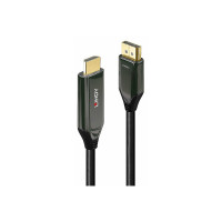 Lindy Adapterkabel - DisplayPort männlich zu HDMI männlich - 1 m - abgeschirmt - Schwarz - rund, unterstützt 8K 60 Hz (7680 x 4320)