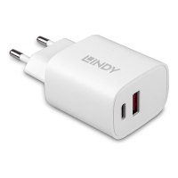 Lindy Netzteil - 20 Watt - 3 A - PD 3.0 - 2 Ausgabeanschlussstellen (USB, 24 pin USB-C)