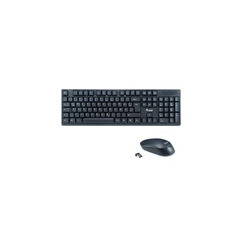 Equip Kabelloses Tastatur- und Mausset - DE Layout (QWERTZ) - Volle Größe (100%) - Kabellos - RF Wireless - QWERTZ - Schwarz - Maus enthalten