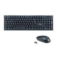 Equip Kabelloses Tastatur- und Mausset - DE Layout (QWERTZ) - Volle Größe (100%) - Kabellos - RF Wireless - QWERTZ - Schwarz - Maus enthalten