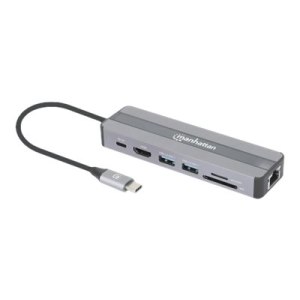 Manhattan USB-C Dock/Hub with Card Reader, Ports (x5):