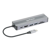 Manhattan USB-C Dock/Hub with Card Reader, Ports (x5):