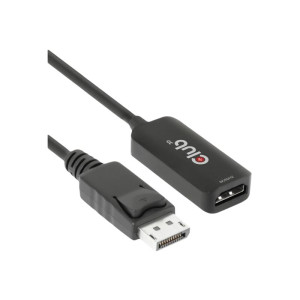 Adattatore video Club 3D - DisplayPort maschio a HDMI femmina - 10 cm - attivo, supporto 4K 120 Hz, unidirezionale, supporto 8K 60 Hz (7680 x 4320)