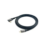 Equip USB 2.0 C auf C 90° abgewinkeltes Kabel - Stecker/Stecker - 1,0 m - 100 W mit Emark-Chip - 1 m - USB C - USB C - USB 2.0 - 480 Mbit/s - Schwarz