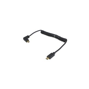 Equip USB 2.0 C auf C 90° abgewinkeltes Spiralkabel -...