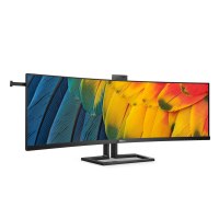 Philips 45B1U6900CH - 6000 Series - LED-Monitor - gebogen - 114.3 cm (45") (44.5" sichtbar) - 5120 x 1440 Dual Quad HD @ 75 Hz - VA - 450 cd/m² - 3000:1 - DisplayHDR 400 - 4 ms - 2xHDMI, DisplayPort, 2xUSB-C - Lautsprecher - Schwarz