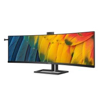 Philips 45B1U6900CH - 6000 Series - LED-Monitor - gebogen - 114.3 cm (45") (44.5" sichtbar) - 5120 x 1440 Dual Quad HD @ 75 Hz - VA - 450 cd/m² - 3000:1 - DisplayHDR 400 - 4 ms - 2xHDMI, DisplayPort, 2xUSB-C - Lautsprecher - Schwarz