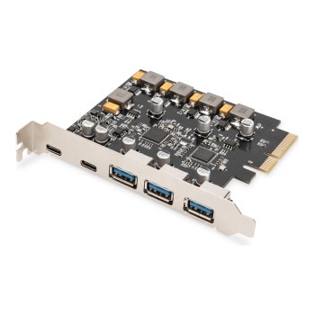 DIGITUS PCIe Karte 2x USB-C + 3x USB A