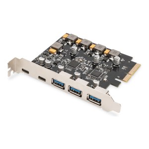 DIGITUS PCIe Karte 2x USB-C + 3x USB A