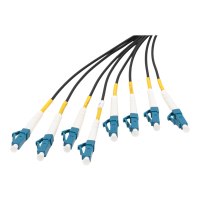 DIGITUS Pre-terminated Fiber Optic Universal Breakout Cable, Singlemode OS2, 8 Fibers, LC/UPC - LC/UPC