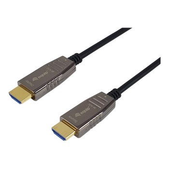 Equip Ultra High Speed - HDMI-Kabel mit Ethernet - HDMI männlich zu HDMI männlich - 20 m - Schwarz - Active Optical Cable (AOC)