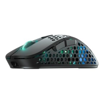 Cherry Xtrfy M4 RGB - Maus - ergonomisch - optisch - kabellos - 2.4 GHz - kabelloser Empfänger (USB)