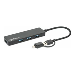 Manhattan Hub - Combo USB-A e USB-C - 4 x USB 3.2 Gen 1