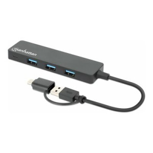 Manhattan Hub - Combo USB-A and USB-C - 4 x USB 3.2 Gen 1