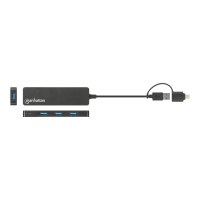 Manhattan Hub - Combo USB-A and USB-C - 4 x USB 3.2 Gen 1