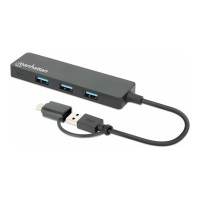 Manhattan Hub - Combo USB-A and USB-C - 4 x USB 3.2 Gen 1