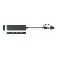 Manhattan Hub - Combo USB-A and USB-C - 4 x USB 3.2 Gen 1