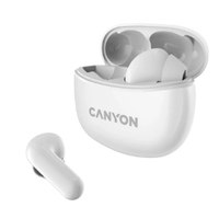 Canyon Kompiuterio kolon?l?s Canyon TWS-5 Bluetooth headset, with microphone, BT V5.3 JL 6983D4, Frequence Response:20Hz-20kHz, battery EarBud 40mAh*2+Charging Case 500mAh, type-C kabelio ilgis 0.24m, size: 58.5*52.91*25.5mm, 0.036kg, Baltas