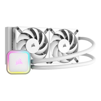 Corsair iCUE H100i RGB ELITE - Prozessor-Flüssigkeitskühlsystem - Kühlergröße: 240 mm - (für: LGA1156, LGA1366, LGA1155, LGA2011, LGA1150, LGA1151, AM4, LGA2066, sTR4, sTRX4, LGA1200, LGA1700, AM5)