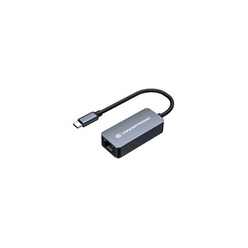 Conceptronic ABBY12GC - Kabelgebunden - USB Typ-C - Ethernet - 2500 Mbit/s - Grau