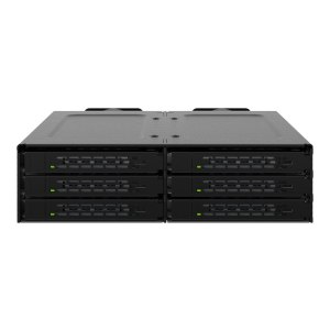 Icy Dock ToughArmor MB118VP-B - Speichergehäuse - 6 x U.2/U.3 NVMe SSD, Mobile Rack für 5,25" Schacht, mit SlimSAS SFF-8654 8i - 2.5" (6.4 cm)