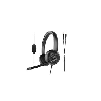 SPEEDLINK Office Headset METIS Y-Adapter Stereo schwarz retail - Headset - Lautstärkeregler