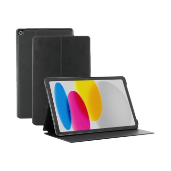 Mobilis RE.LIFE - Flip-Hülle für Tablet - mit Klappe - weiches Leder - Schwarz - Eco-Design - für Apple 10.9-inch iPad (10. Generation)