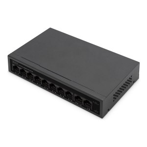 DIGITUS 8+2-port Gigabit PoE network switch, desktop,...