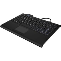 KeySonic KSK-3210ELU Super-Mini Tastatur DE-Layout Hintergrundbeleuchtung Touchpad