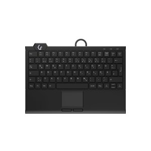 KeySonic KSK-5210ELU Mini Tastatur DE-Layout Touchpad...