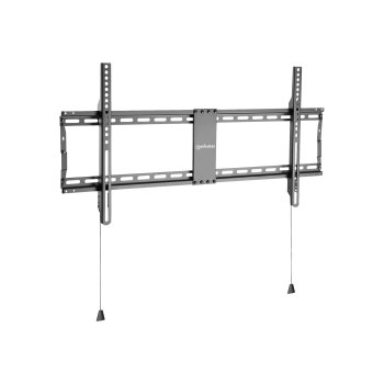 Manhattan TV & Monitor Mount, Wall (Low Profile), Fixed, 1 screen, Screen Sizes: 43-100", Black, VESA 200x200 to 800x400mm, Max 70kg, Foldable for Extra-Small and Shipping-Friendly Packaging, Ultra Slim, LFD, Lifetime Warranty - Mounting Kit (Wall Mount