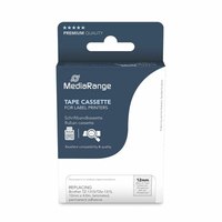 MEDIARANGE Schriftbandkassette schwarz auf transparent 4m x 12mm