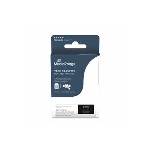 MEDIARANGE Schriftbandka. Brother TZ-355/TZe-355 24mm 8m ws