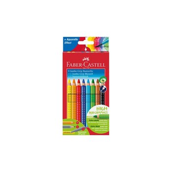 Faber-Castell Farbstifte Jumbo Grip 8er Kartonetui 1 Jumbo Bleistift 1 Namensfeldstift. Menge pro Packung: 10 Stück(e), Schreibfarben: Mehrfarbig, Empfohlenes Geschlecht: Junge/Mädchen. Verpackungsart: Box