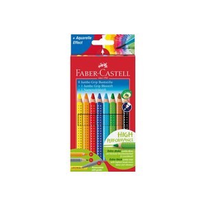 Faber-Castell colored pencils Jumbo Grip 8-pack cardboard...