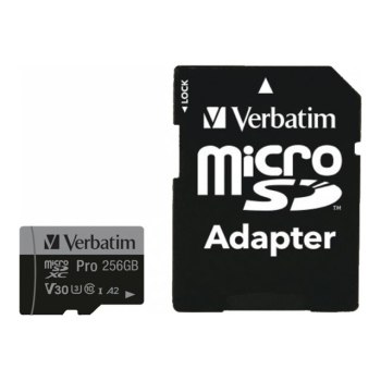 Verbatim PRO U3 - Scheda di memoria flash (adattatore microSDXC-a-SD incluso)