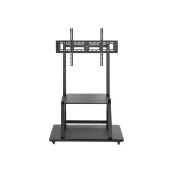 Manhattan TV & Monitor Mount, Trolley Stand, 1 screen, Screen Sizes: 37-100", Black, VESA 200x200 to 800x600mm, Max 150kg, Shelf and Base for Laptop or AV device, Height-adjustable to four levels: 862, 916, 970 and 1024mm, LFD, Lifetime Warranty - Wagen -