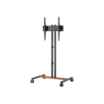 Manhattan TV & Monitor Mount, Trolley Stand (Compact), 1 screen, Screen Sizes: 34-55", Silver, VESA 200x200 to 400x400mm, Max 35kg, Height-adjustable to four levels: 862, 916, 970 and 1024mm, LFD, Lifetime Warranty - Wagen - platzsparend - für Flachbildsc