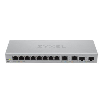 ZyXEL XGS1210-12 - V2 - Switch - managed - 8 x 10/100/1000 + 2 x 100/1000/2.5G + 2 x 1 Gigabit/10 Gigabit SFP+ (Uplink)