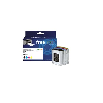 freecolor Patrone HP 88XL color BK/C/M/Y remanufactured - Wiederaufbereitet - Kompatibel