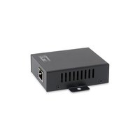 LevelOne 1-Port RJ-45 Gigabit PoE Repeater. Netzstandard: IEEE 802.3, IEEE 802.3af, IEEE 802.3at, IEEE 802.3u, IEEE 802.3x. Produktfarbe: Schwarz, Maximaler Arbeitsabstand: 100 m, Ursprungsland: China. Breite: 84 mm, Tiefe: 65 mm, Höhe: 24 mm. Verpackungs