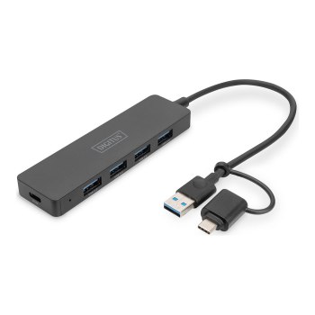 DIGITUS USB 3.0 Hub 4-Port, Slim Line