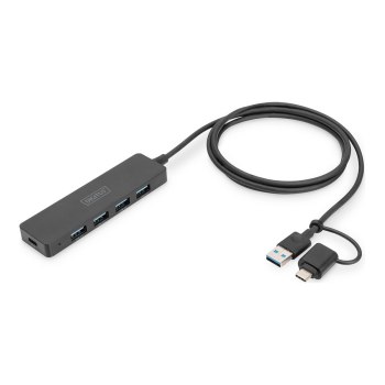 DIGITUS USB 3.0 Hub 4-Port, Slim Line