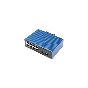 DIGITUS Industrieller 8+2-Port Fast Ethernet Switch