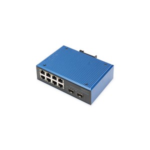 DIGITUS Industrieller 8+2-Port Fast Ethernet Switch