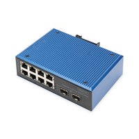 DIGITUS Industrieller 8+2-Port Fast Ethernet Switch