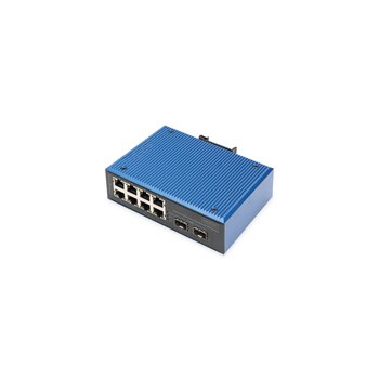 DIGITUS Industrial 8+2 -Port Fast Ethernet PoE Switch