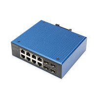 DIGITUS Industrieller 8 + 4-Port Gigabit  Ethernet Switch