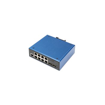 DIGITUS Industrieller 8+2-Port L2 managed Gigabit Ethernet Switch