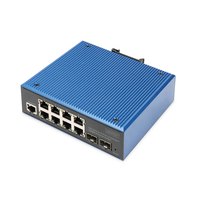 DIGITUS Industrieller 8+2-Port L2 managed Gigabit Ethernet Switch